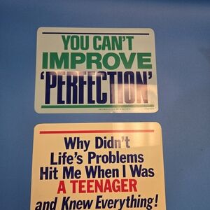 Vintage Humorous Signs 2 Pc